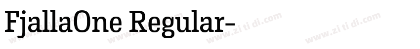 FjallaOne Regular字体转换